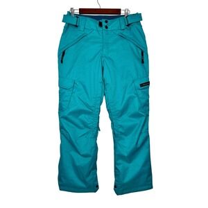 Ride Snowboards Pants Insulated Cargo Ski Size S Teal Adjustable Performance